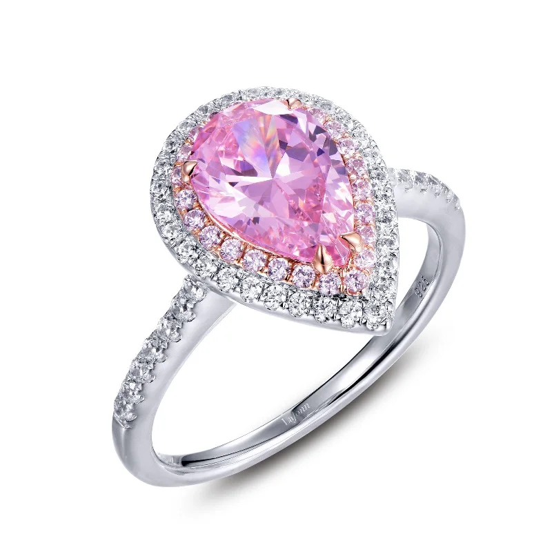 sapphire rings for women -Lafonn Classic Pear Pink Ring R0345CPP