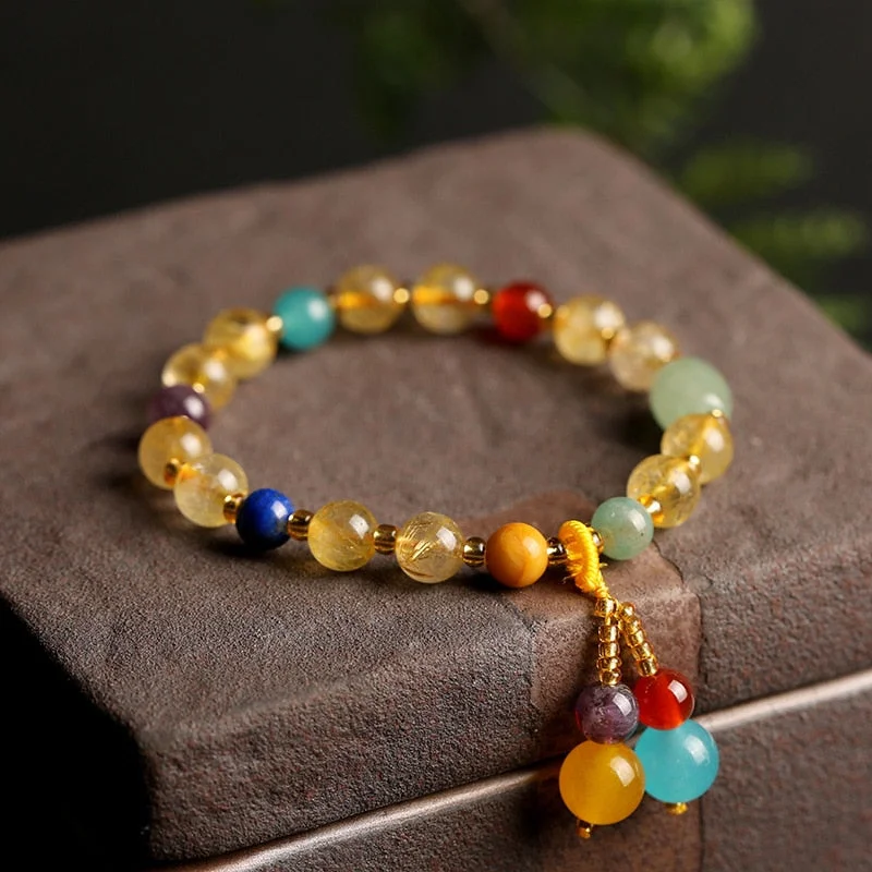 bridal bangles for brides -Golden Glow Citrine Wealth Bracelet