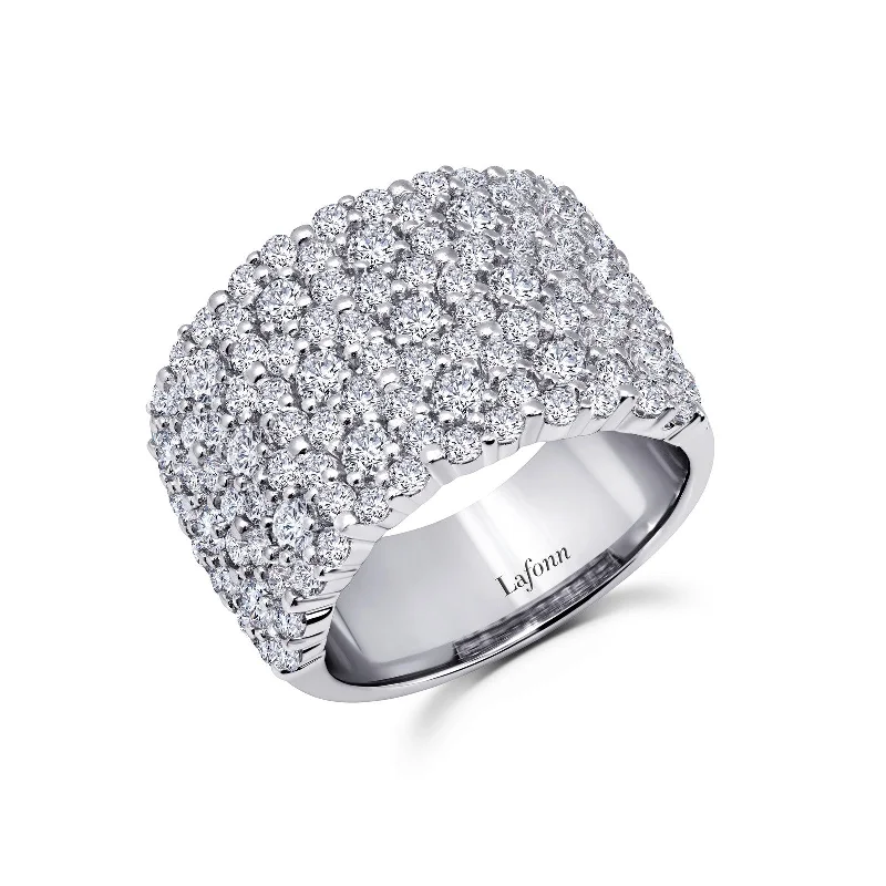 gold rings for women -Lafonn Classic Diamond Ring R0426CLP