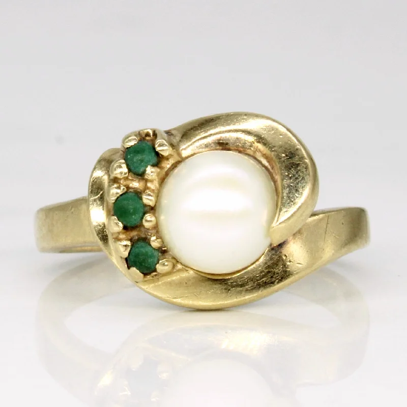 bold statement rings for women -Pearl & Turquoise Cocktail Ring | 0.10ctw | SZ 5.25 |