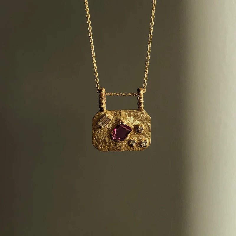 sparkling crystal necklaces for women -Medley Pendant No. 8 Necklace (Octagon), Solid Gold | ONE-OF-A-KIND