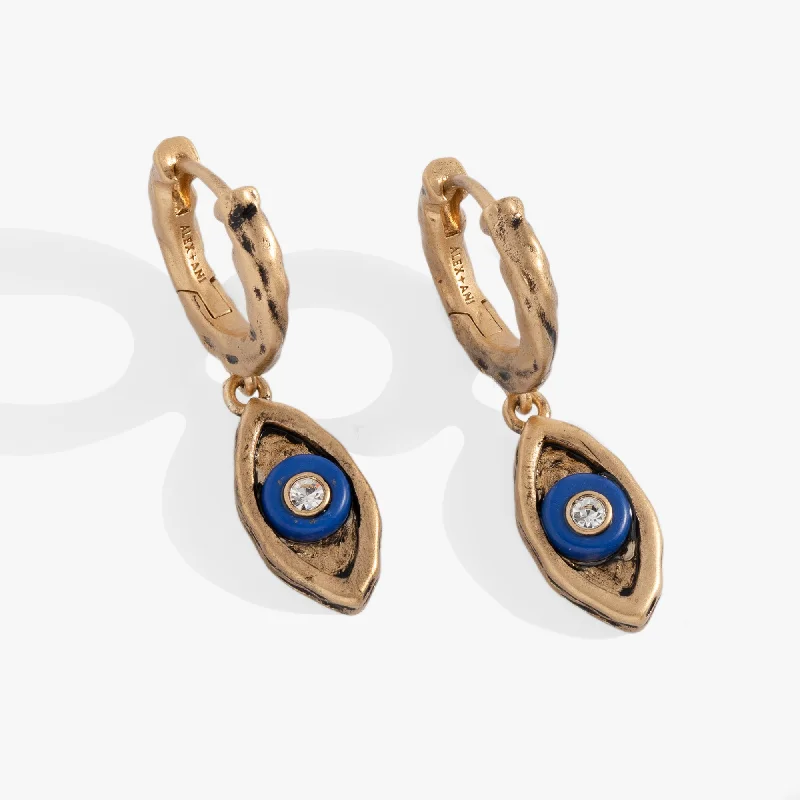 classic pearl earrings for women -Untamed Evil Eye Huggie Hoop Earring