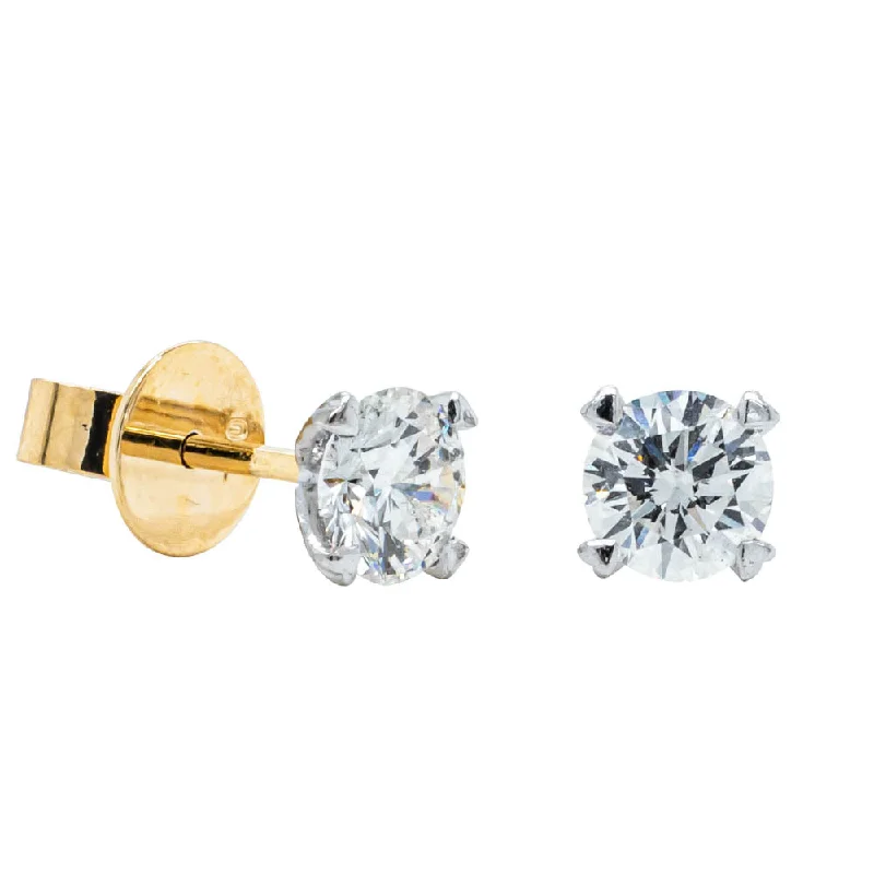 glamorous earrings for women -Deja Vu 18ct Yellow Gold 1.00ct Diamond Stud Earrings