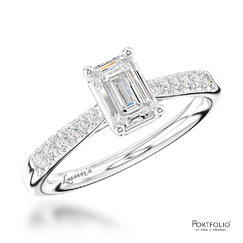 diamond wedding rings -Solitaire 0.90ct F VS1 Diamond Platinum Ring