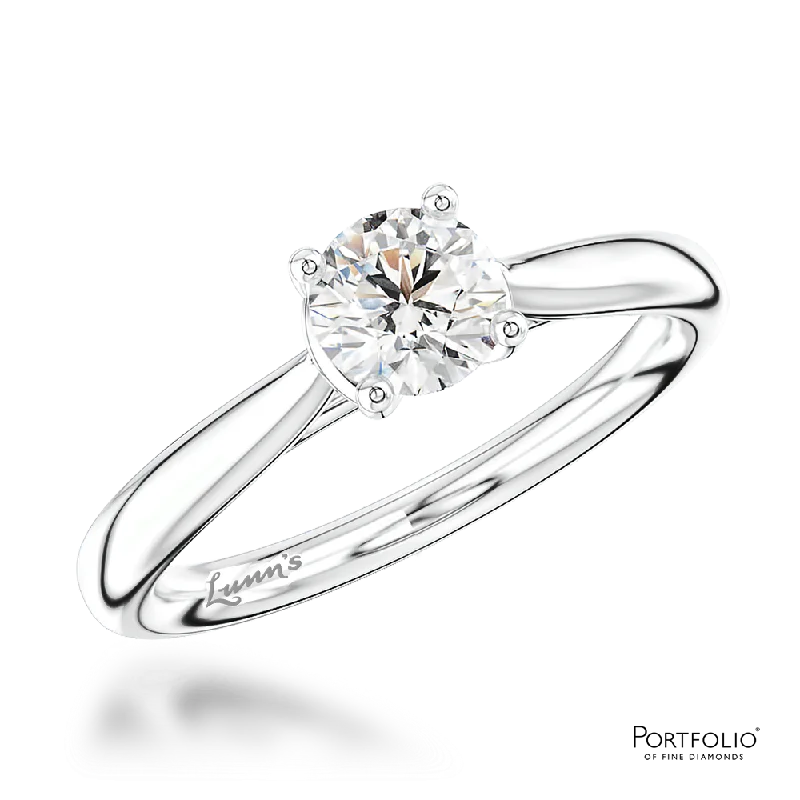 diamond rings for women -Solitaire 0.51ct G SI1 Diamond Platinum Ring