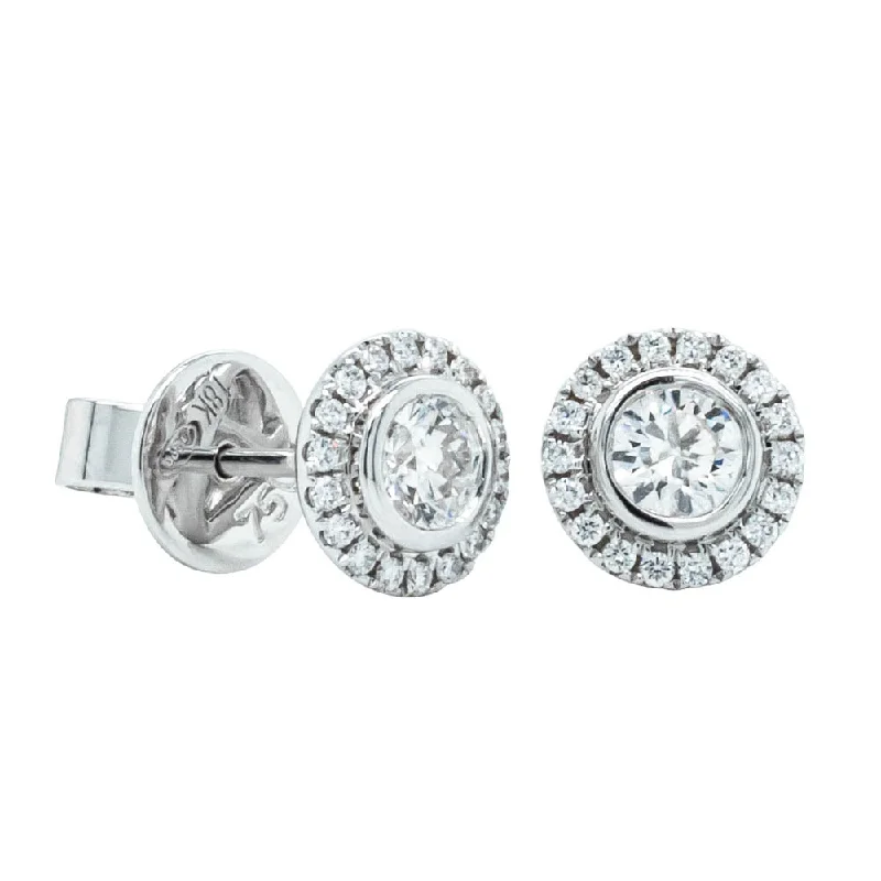 women’s sterling silver earrings -18ct White Gold .64ct Diamond Isla Earrings