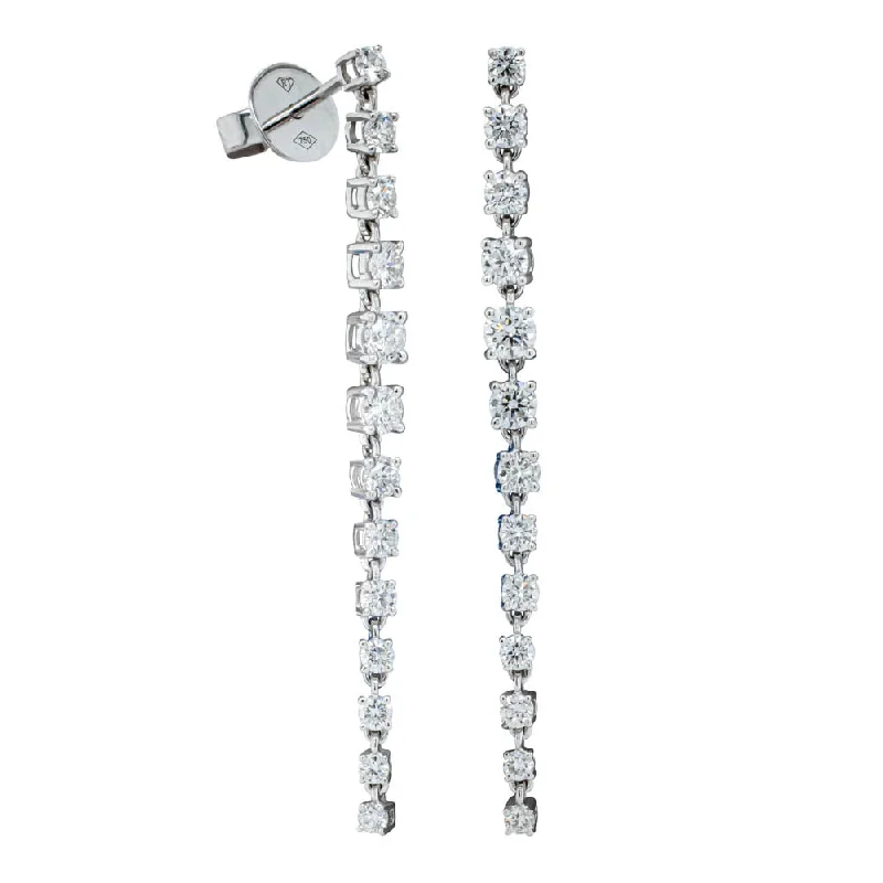 hoop earrings for evening wear -18ct White Gold 1.32ct Diamond Drop Earrings