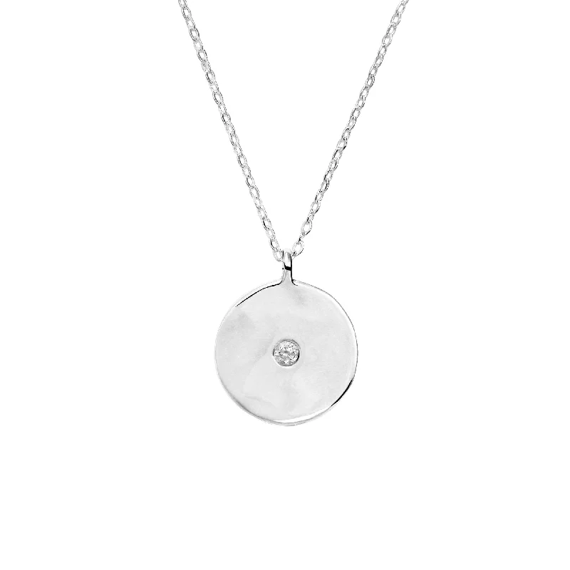 charm pendant necklaces for women -Zigy Spark Silver Necklace