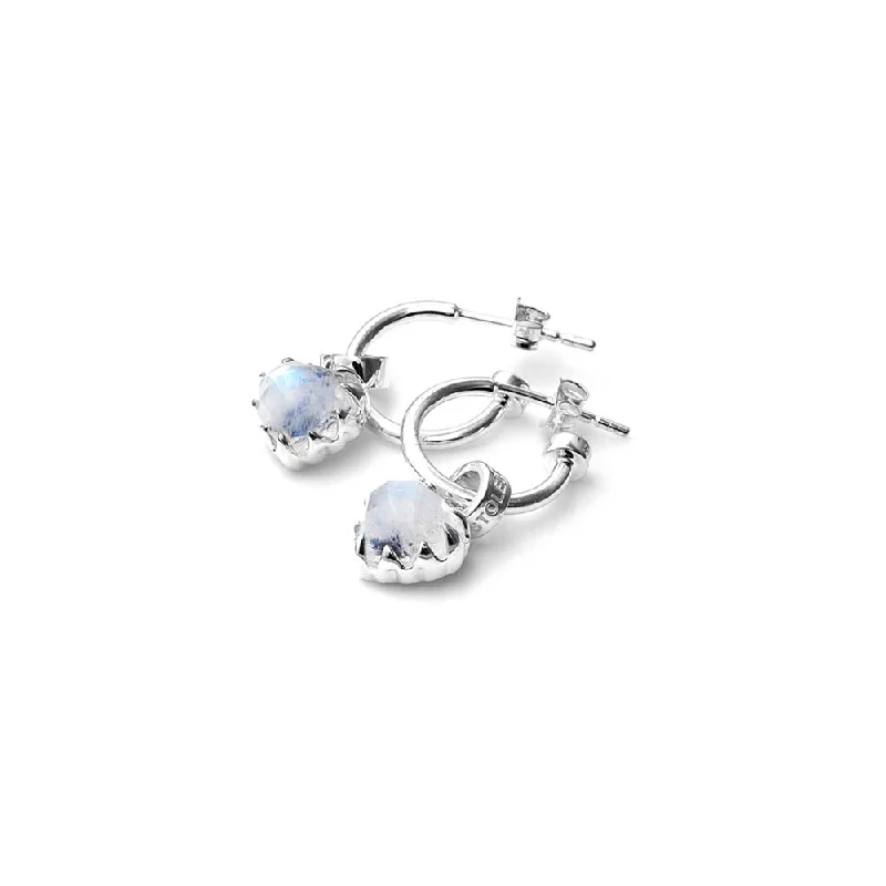 women’s ear cuff earrings -Stolen Girlfriends Club Love Anchor Earrings - Sterling Silver & Moonstone