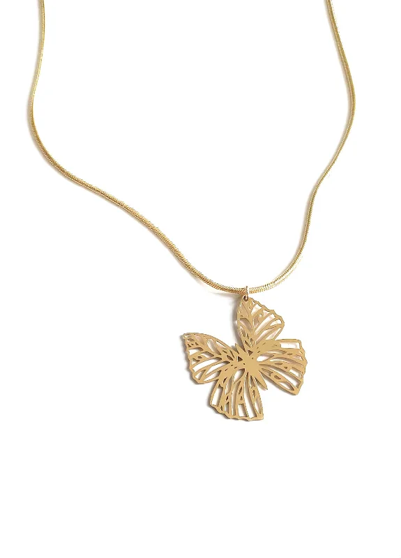 elegant necklaces for women -Filigree Butterfly Necklace II