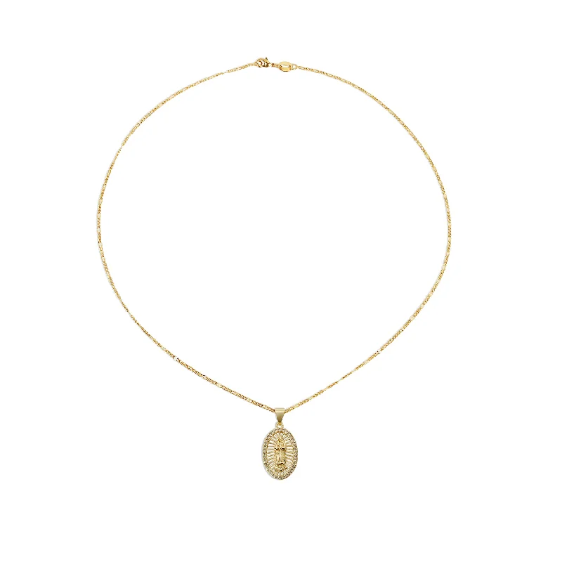 elegant gold necklaces for women -THE PICO GUADALUPE PENDANT NECKLACE