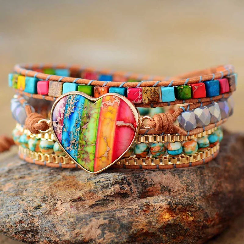 fashionable cuffs for women -Romantic Chakra Bracelet