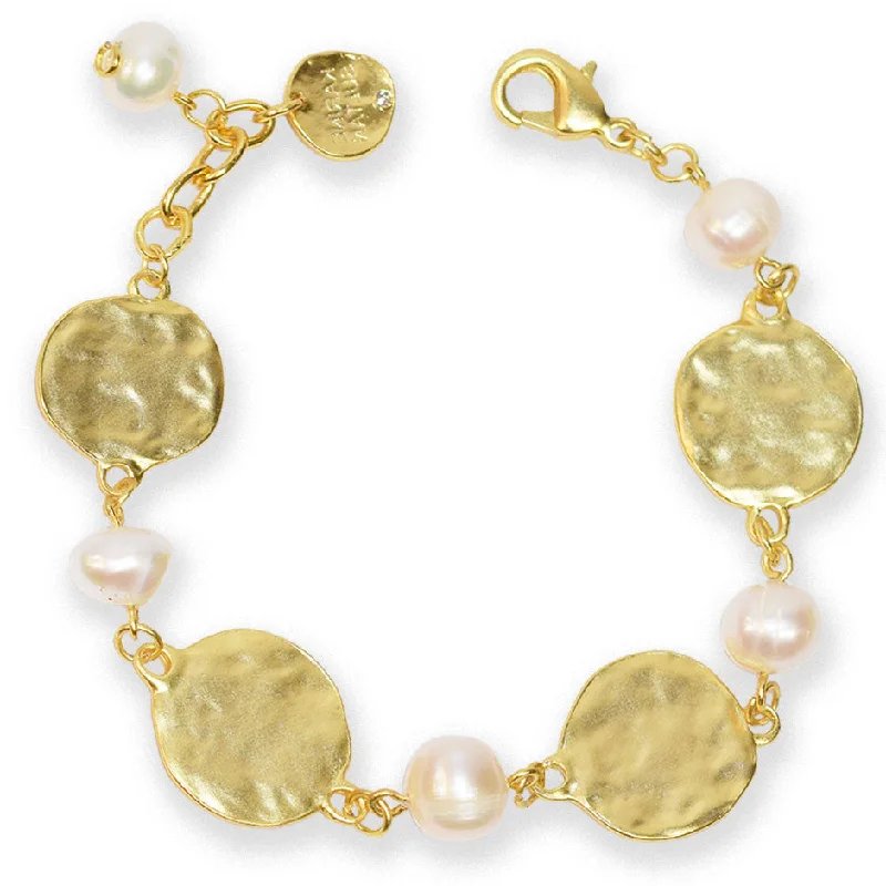 women’s luxury bangle sets -Coin and Waterpearl Bracelet