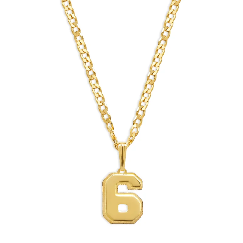 pendant necklaces for women -THE VARSITY NUMBER PENDANT NECKLACE