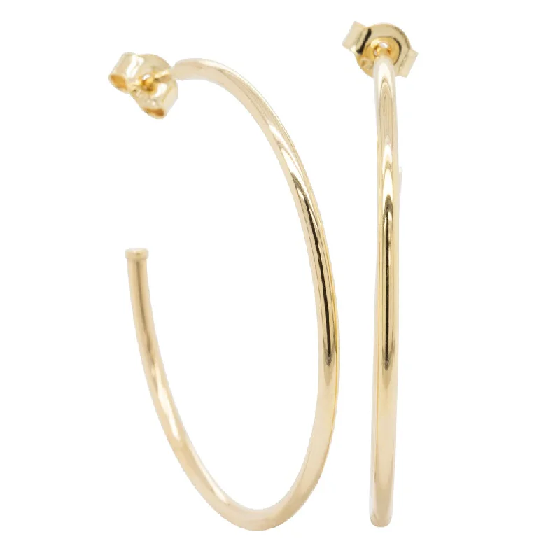 gold earrings for women -9ct Yellow Gold Open Hoop Earrings