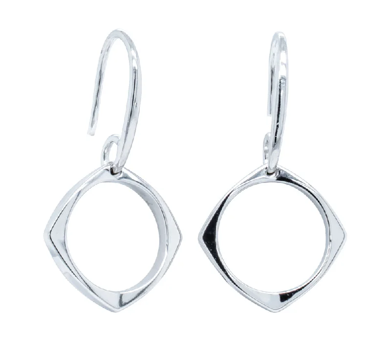 elegant earrings for women -Sterling Silver Eos Hook Earrings