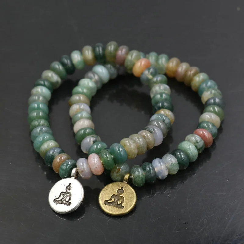 custom gold bangles for women -Tranquil Mind Jasper Buddha Bracelet