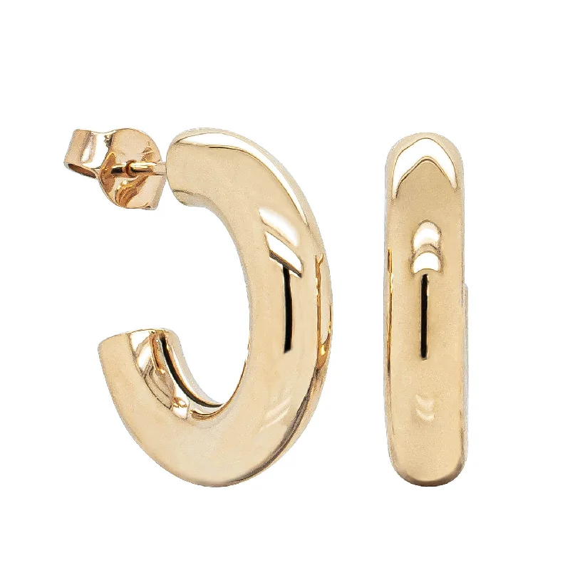 classic dangly earrings for women -Deja Vu 9ct Rose Gold Hollow Hoop Earrings