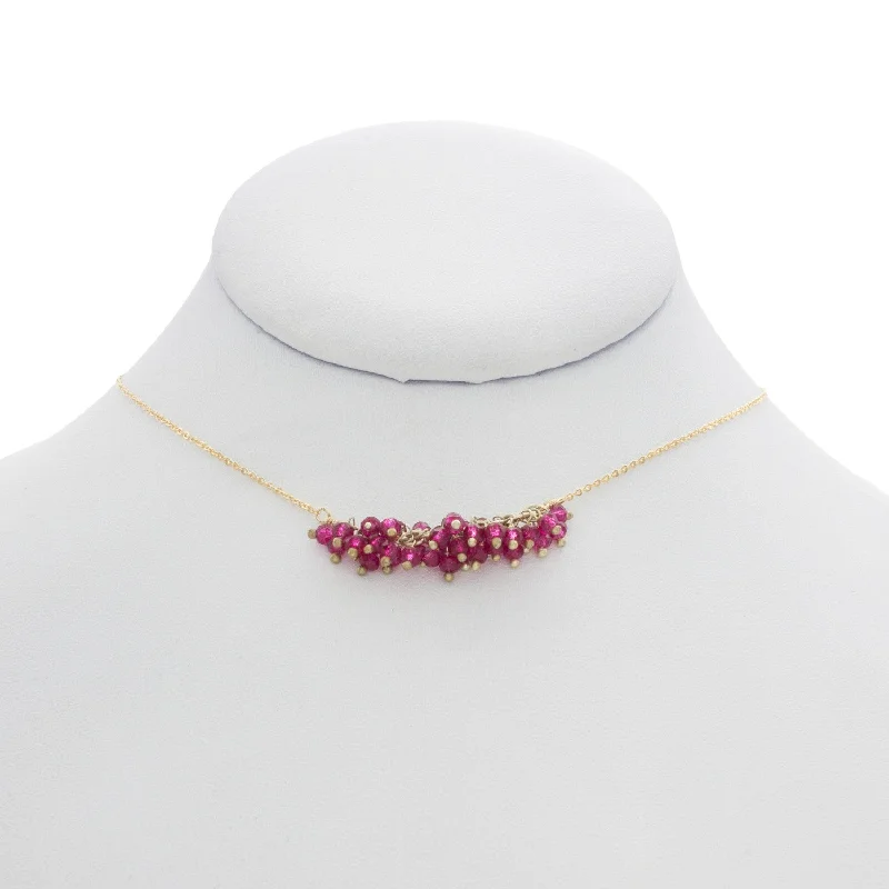 minimalist necklaces for women -Rolled Grape Cluster Necklace