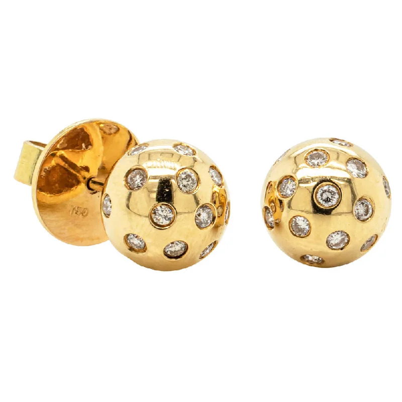 vintage stud earrings -Deja Vu 18ct Yellow Gold .75ct Diamond Stud Earrings