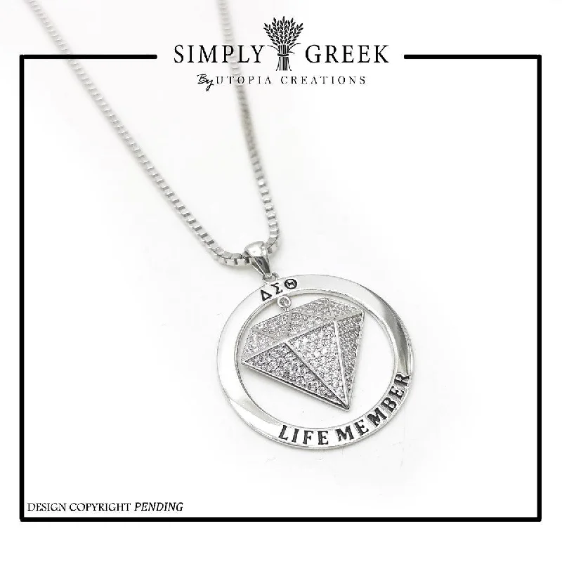 adjustable necklaces for women -Diamond Life Member Pendant & Necklace (Sterling Silver)