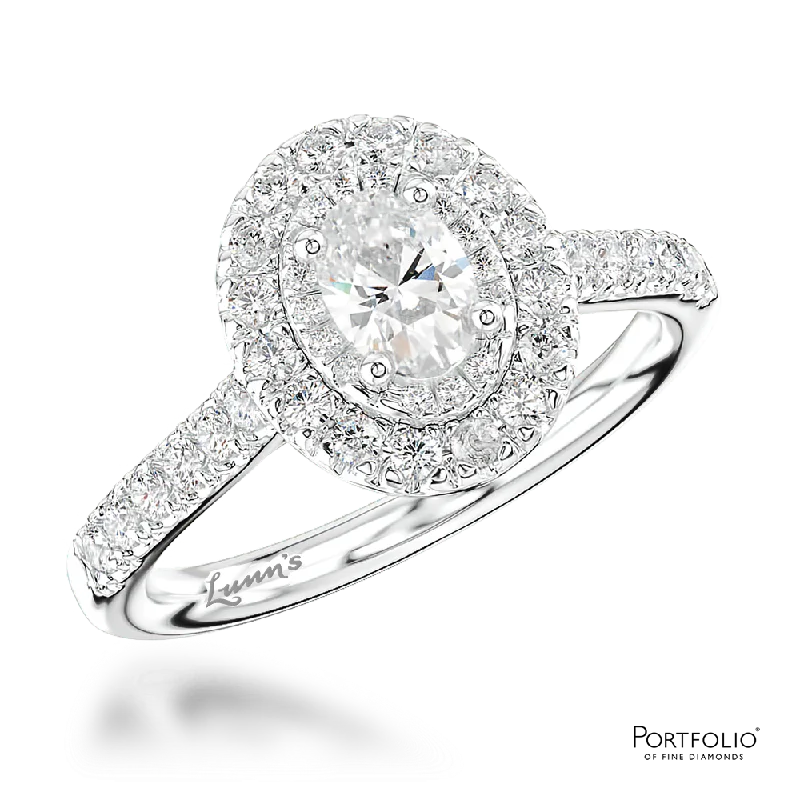 women’s rings -Cluster 0.30ct G VVS2 Diamond Platinum Ring