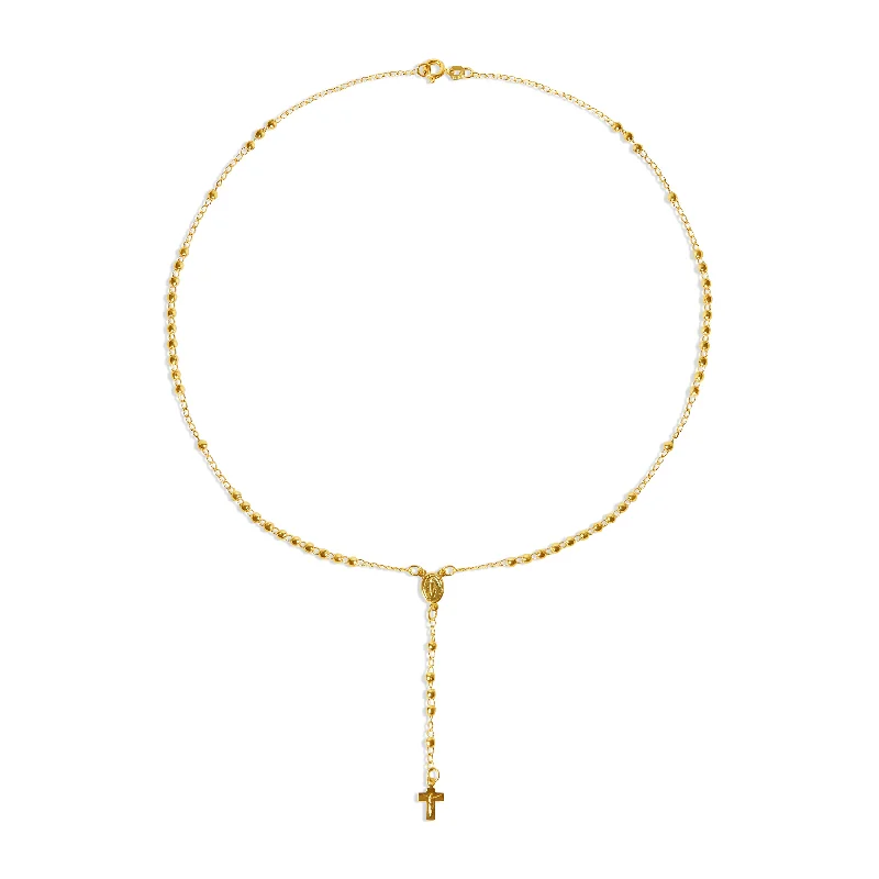 romantic necklaces for women -THE BALL CHAIN ROSARY NECKLACE