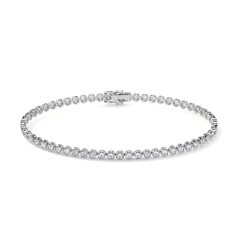 elegant gold bracelets for women -'Eleanor' Diamond Tennis Bracelet, 1.60 CT