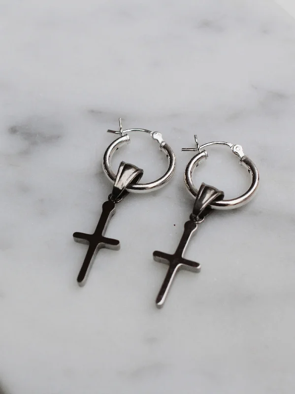 cute earrings for women -Faith Hoops