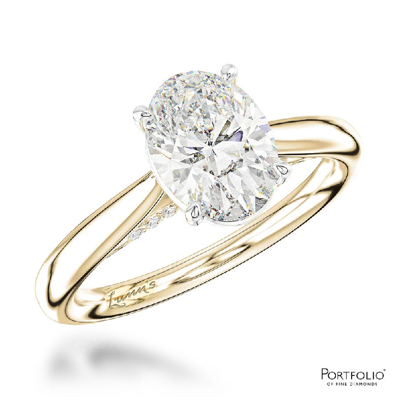 rose gold rings for women -Solitaire 1.01ct D SI1 Diamond Yellow Gold/Platinum Ring