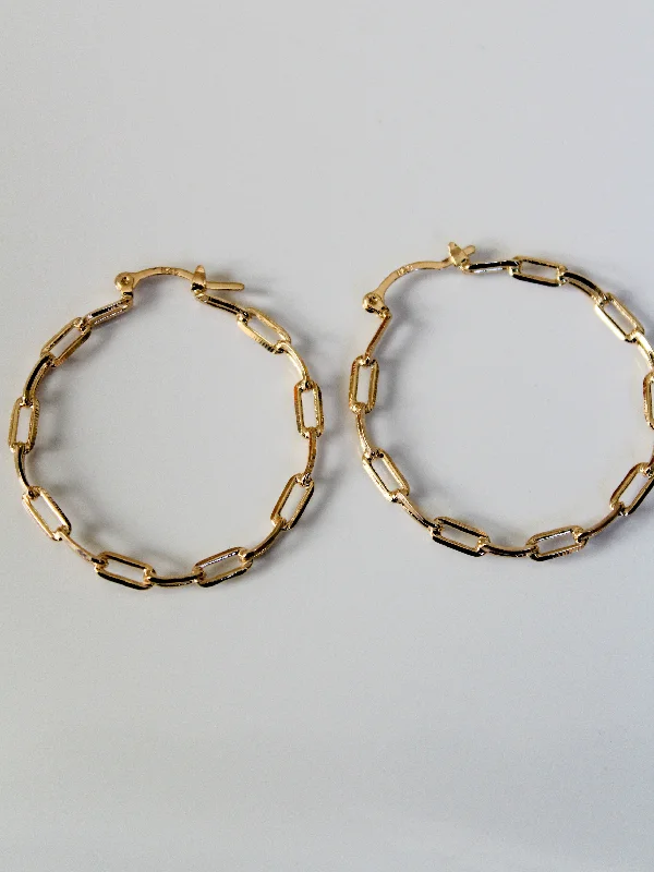 custom-designed hoop earrings -Paperclip Hoop Earrings