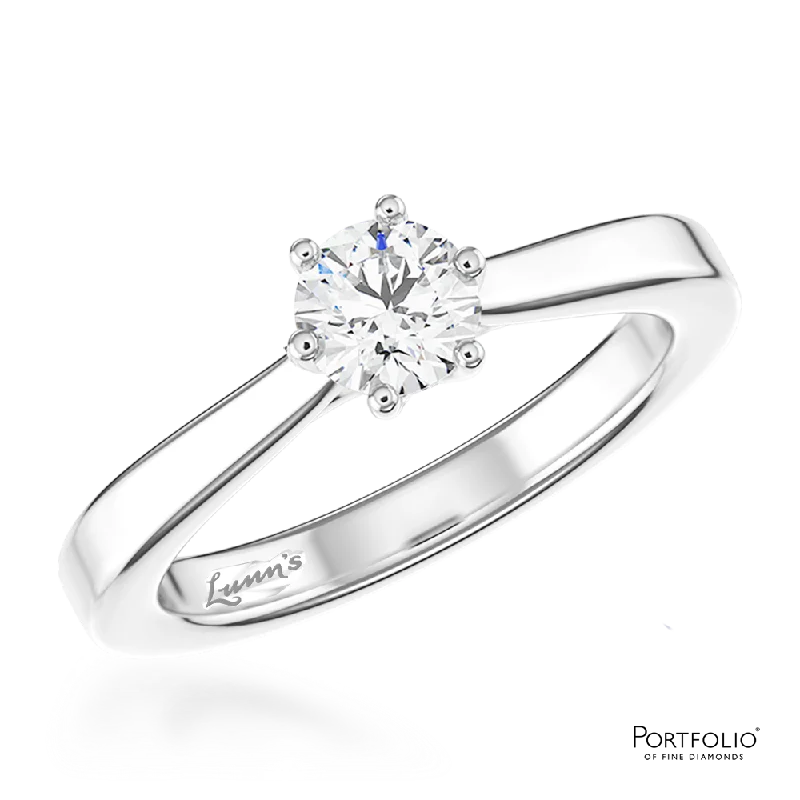 high-end rings for women -Solitaire 0.40ct G SI1 Diamond Platinum Ring