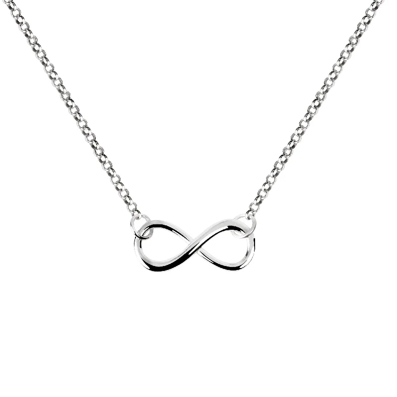 stunning statement necklaces for women -Infinity Silver Necklace