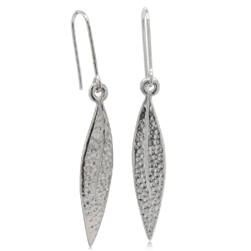 women’s vintage earrings -Karen Walker Leaf Earrings - Sterling Silver