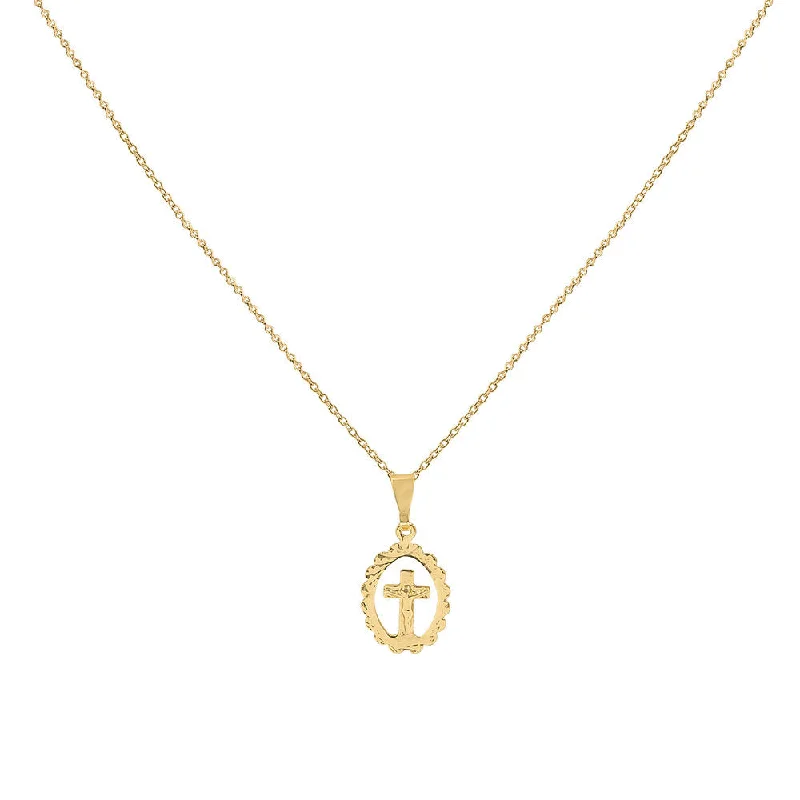 diamond necklaces for women -DELICATE CROSS NECKLACE