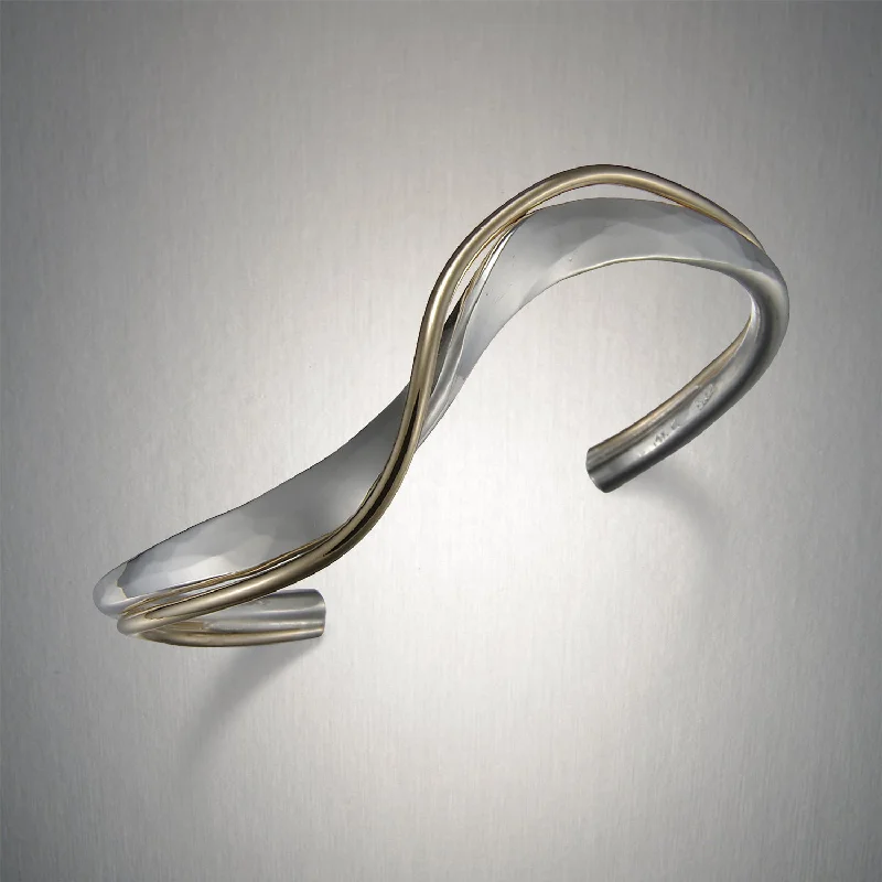 silver bangles for women -C15 - Shiver Cuff