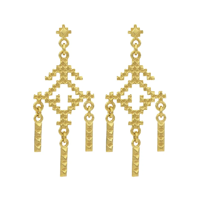 fashion earrings for women -Zoe & Morgan Ayni Earrings - Gold Plated