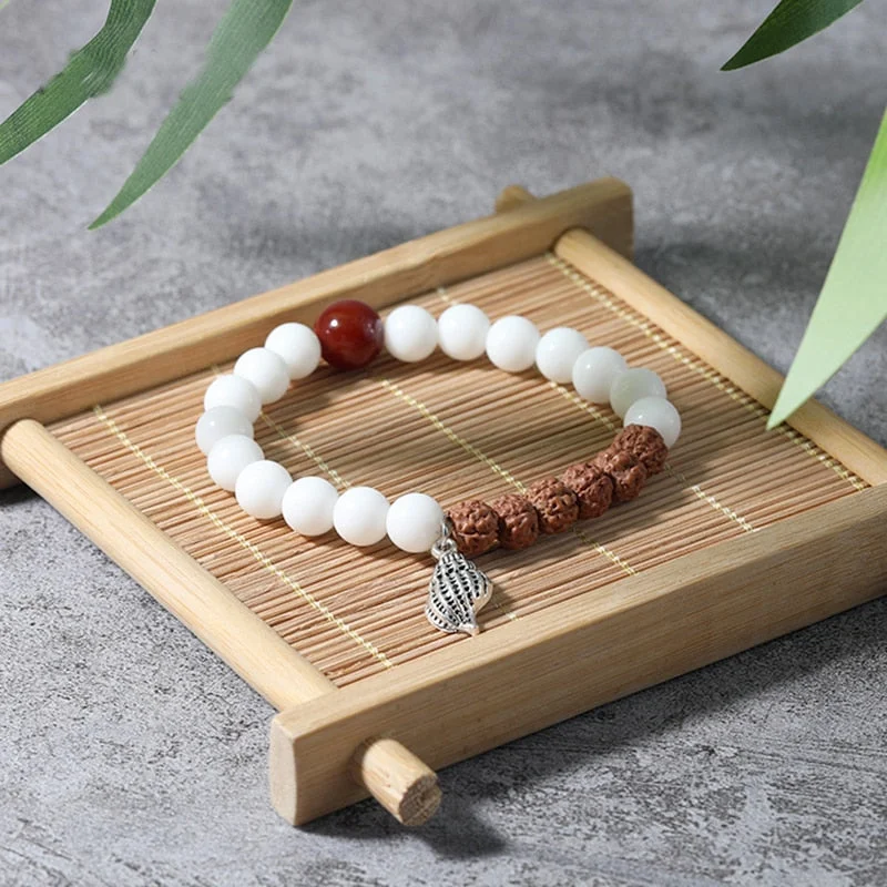 sterling silver bracelets for women -White Jade River Of Healing Bracelet