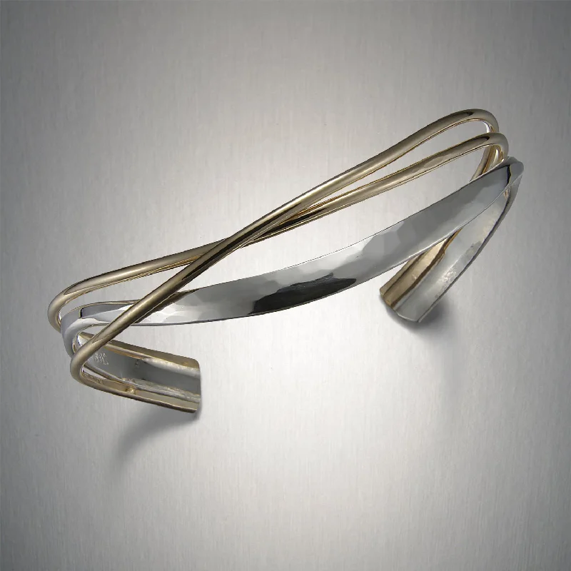 engraved bangles for women -8733 -  Double Entwined Cuff