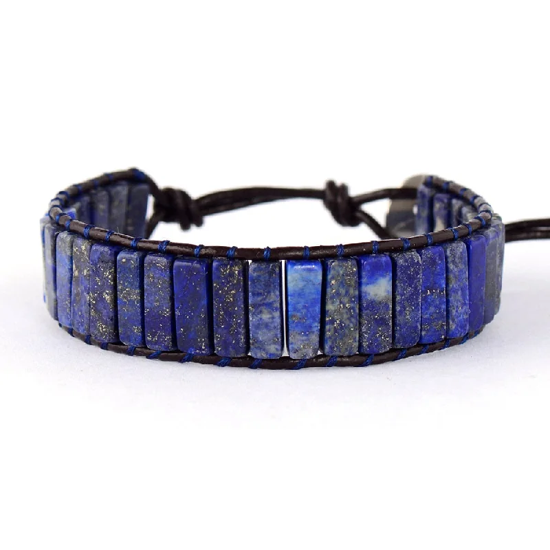 women’s fashion bangles sets -Lapis Lazuli Truth & Balance Bracelet