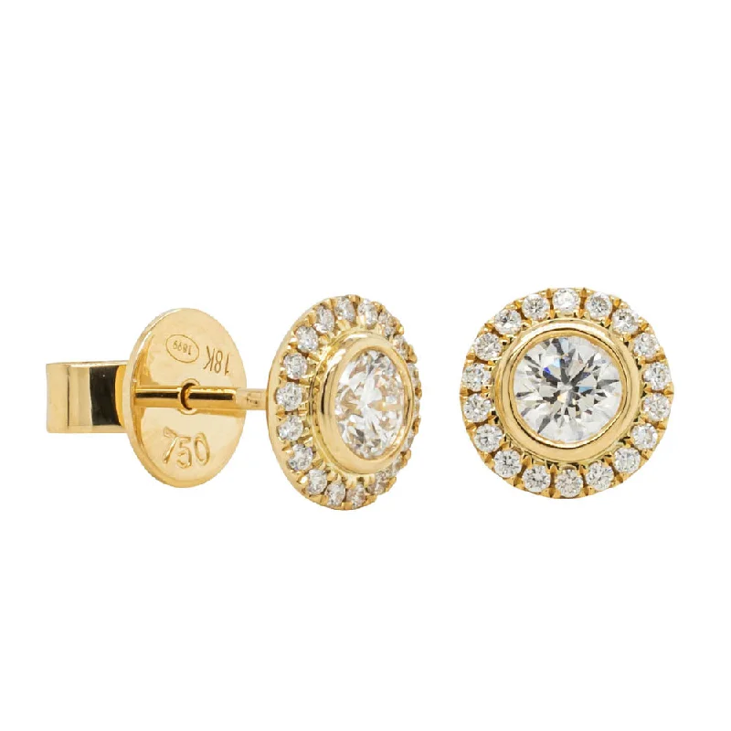 unique earrings for women -18ct Yellow Gold .61ct Diamond Isla Earrings