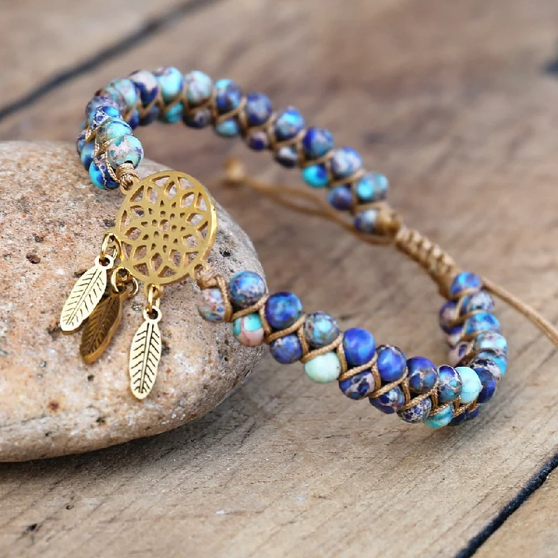 stackable bracelets for women -Guardian Angel Dream Catcher Bracelet