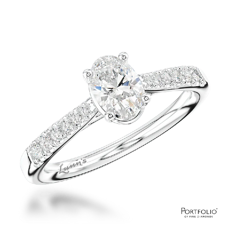 stacking rings for women -Solitaire 0.52ct E SI1 Diamond Platinum Ring