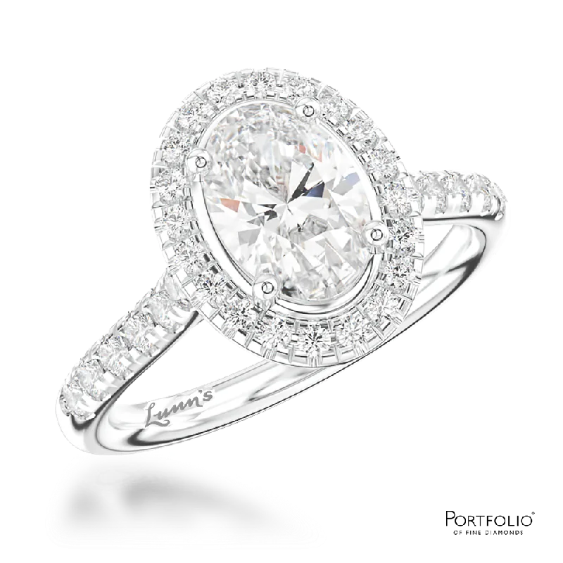 beautiful rings for women -Cluster 1.00ct G SI1 Diamond Platinum Ring