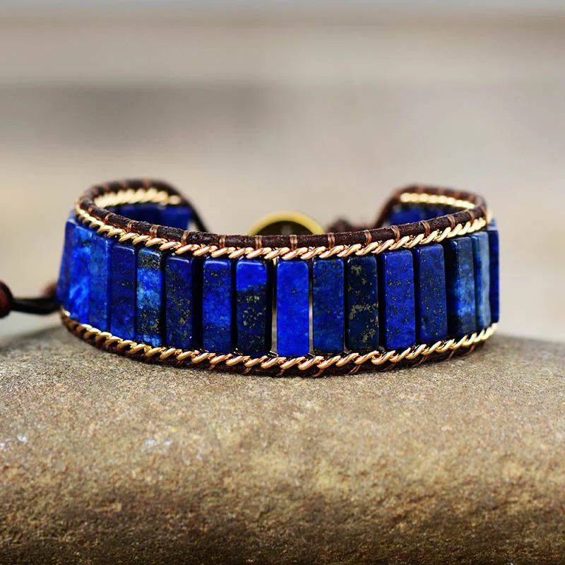 diamond bracelets for women -Astronomer’s Wisdom Lapis Lazuli Bracelet