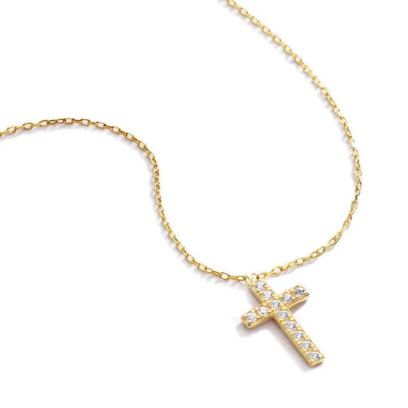 gold necklaces for women -Classic Cross Necklace