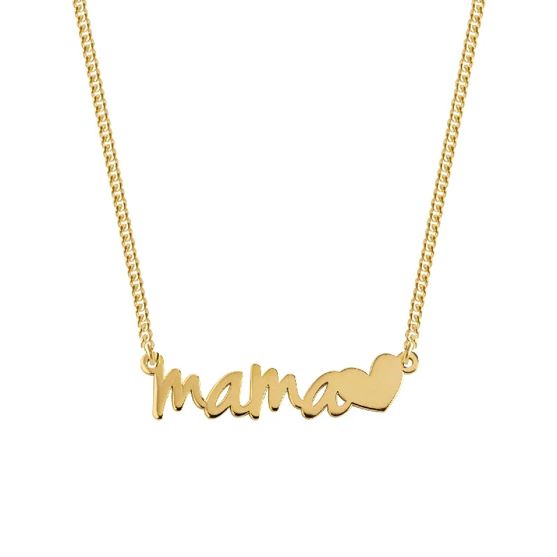 hand-crafted gold necklaces for women -Mum Heart Gold Necklace