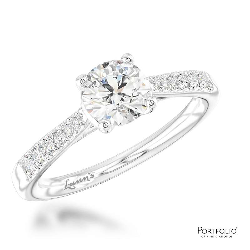 platinum engagement rings -Solitaire 0.90ct G SI1 Diamond Platinum Ring