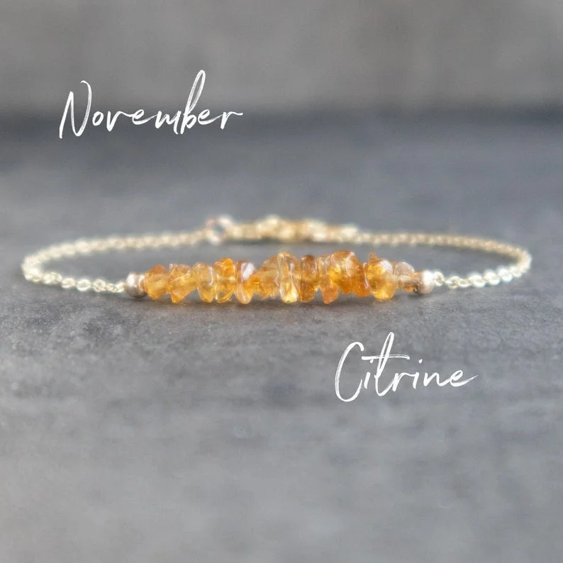 contemporary bangles for women -Plenitude of Prosperity Citrine Bracelet