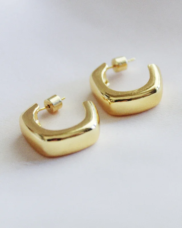 stylish large hoop earrings -Rocky Chunk Earrings